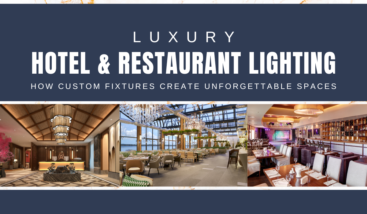 Luxury hotel and restaurant lighting with custom fixtures for elegant and unforgettable spaces.